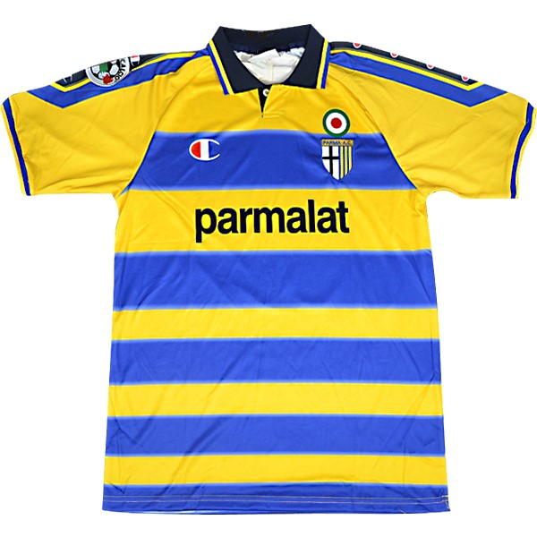 Camiseta Parma Replica Primera Ropa 1999 2000 Azul Amarillo